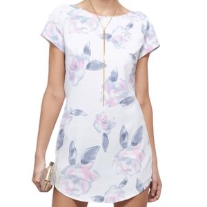 Tobi White & Pastel Floral Watercolor Shift Dress